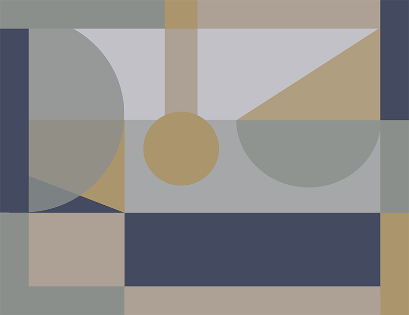 幾何学的な ビニールマット 抽象的な幾何学的形状 - TENSTICKERS