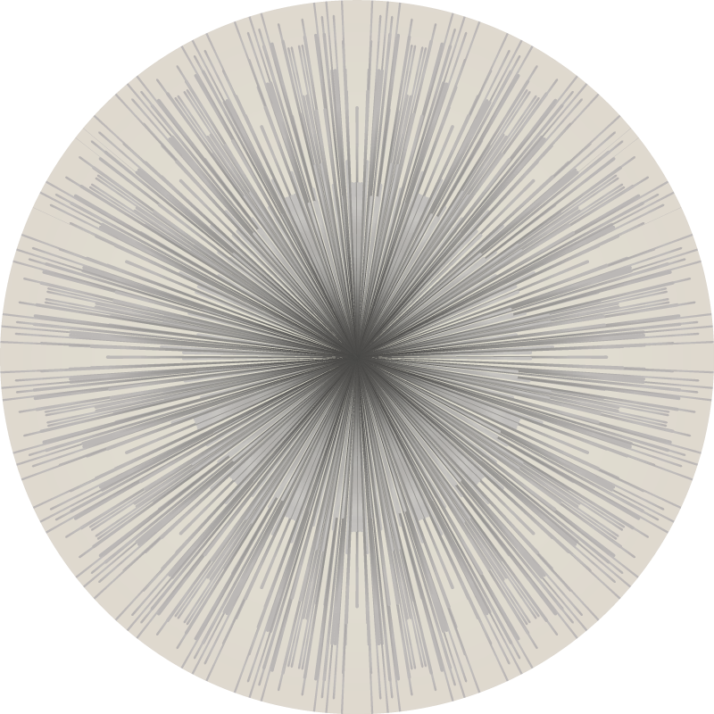 ミニマリスト ビニールマット 幾何学的なバースト円形デザイン - TENSTICKERS