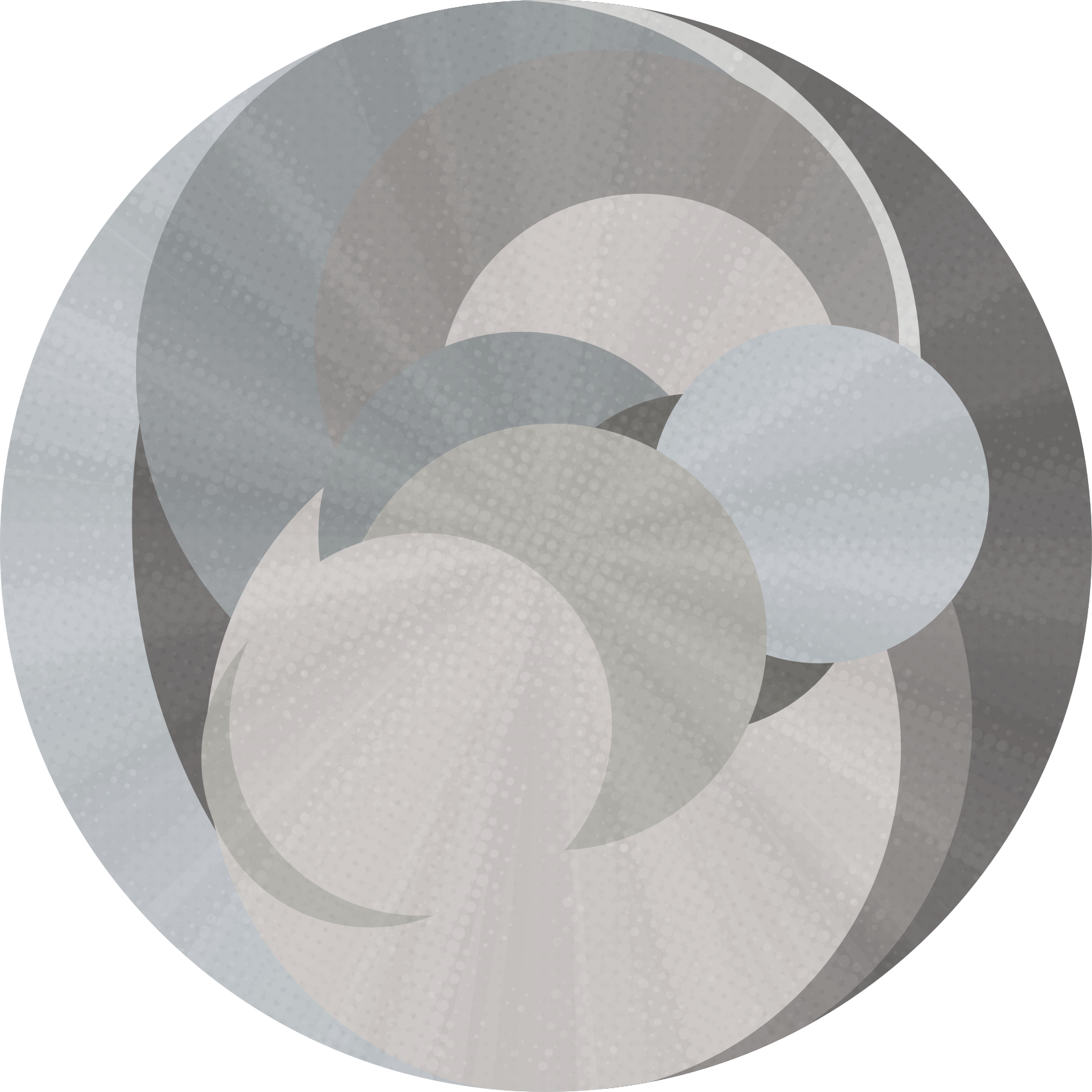 幾何学的な ビニールマット 重なり合う円の錯覚 - TENSTICKERS