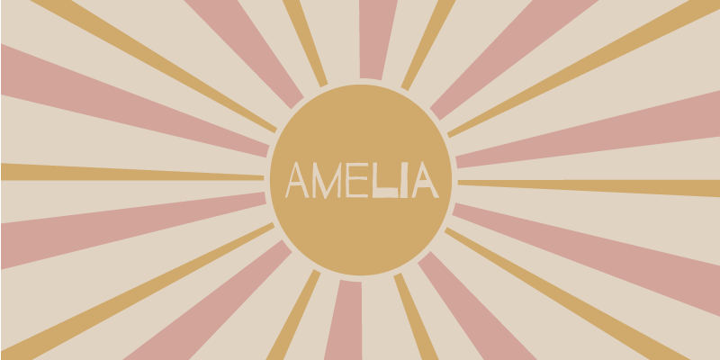 名前 ビニールマット カスタマイズ可能なサンバーストテキスト - TENSTICKERS