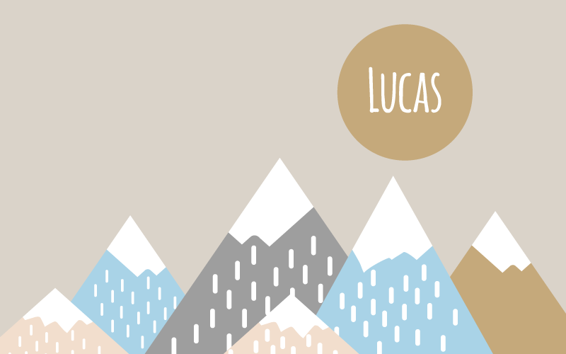 名前 ビニールマット カスタマイズ可能な山の風景 - TENSTICKERS