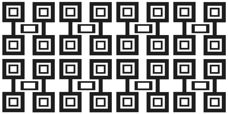 幾何学的な ビニールマット 幾何学的な正方形のパターン - TENSTICKERS