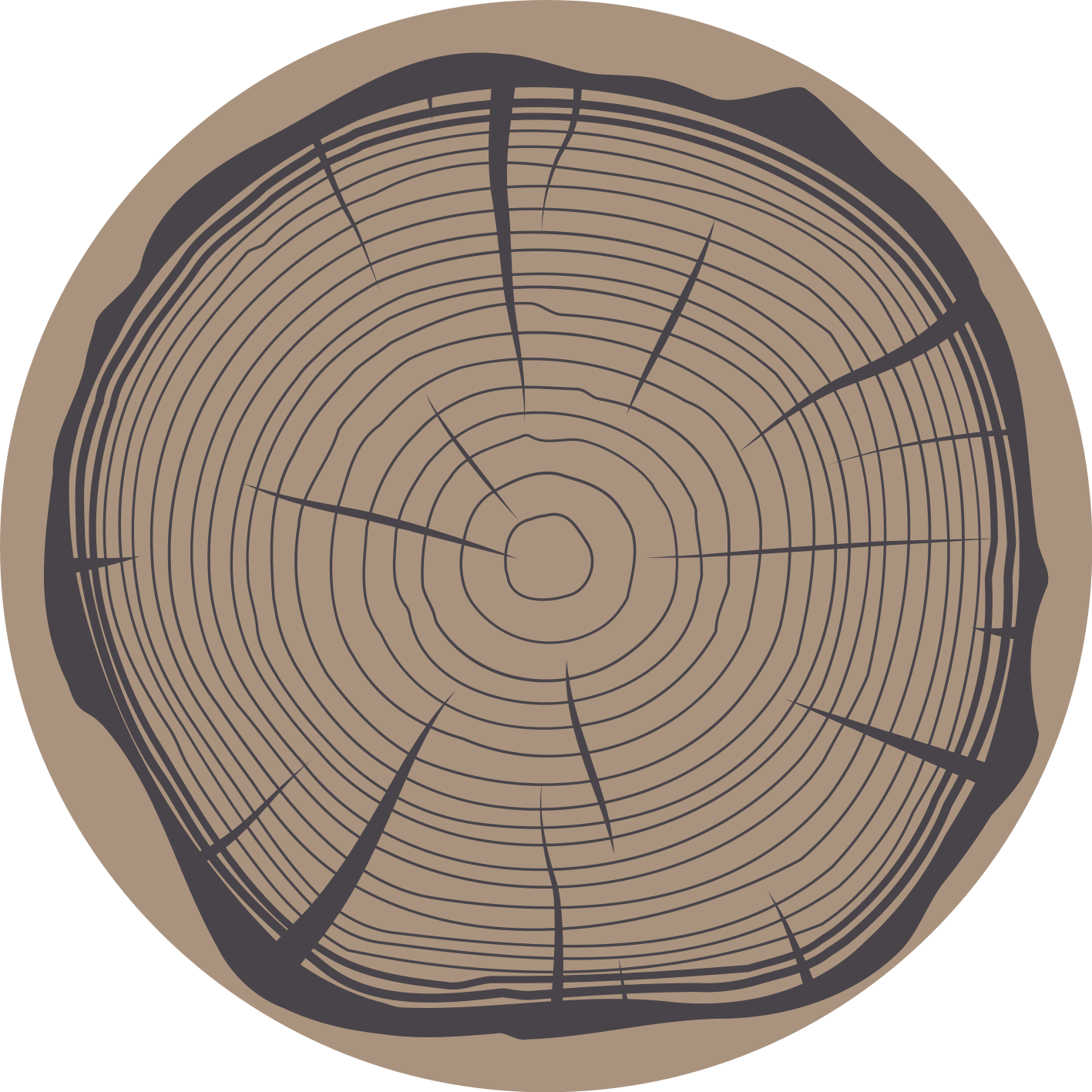 木の幹の性質のビニールの床の敷物 - TENSTICKERS