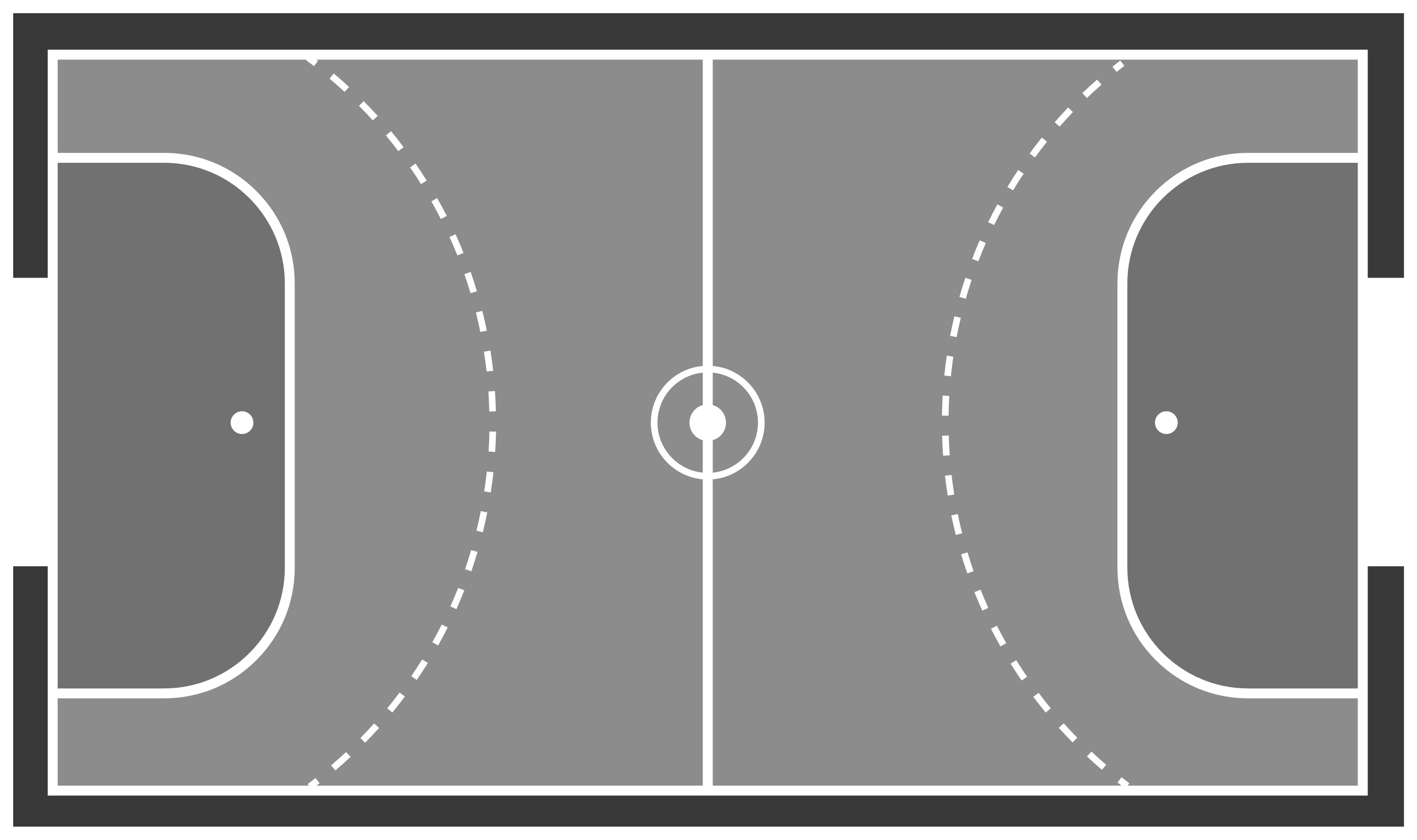 ゲーム ビニールマット ハンドボールコートデザイン - TENSTICKERS