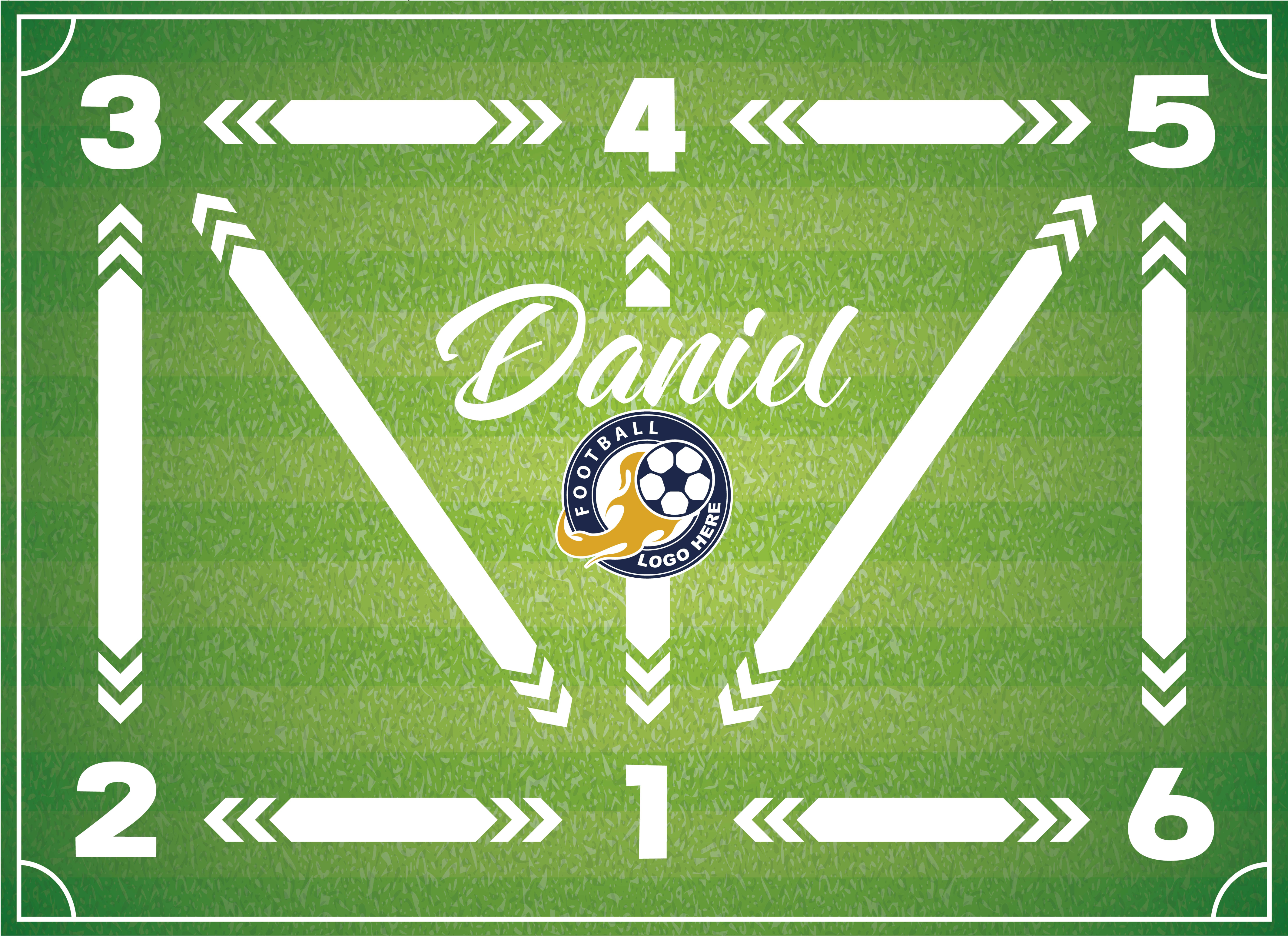 矩形 ビニールマット サッカーのトレーニング - TENSTICKERS