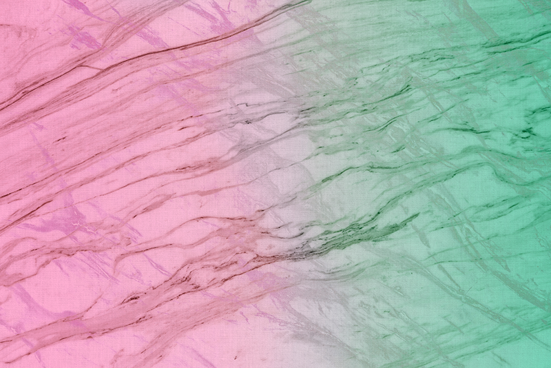 大理石ビニールラグ ピンクとグリーンのパステルカラー - TENSTICKERS