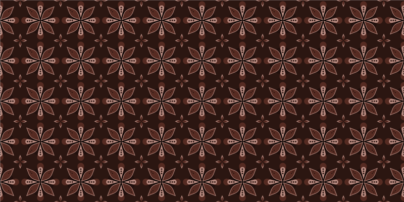 玄関マットビニール幾何学的花柄対称デザイン - TENSTICKERS