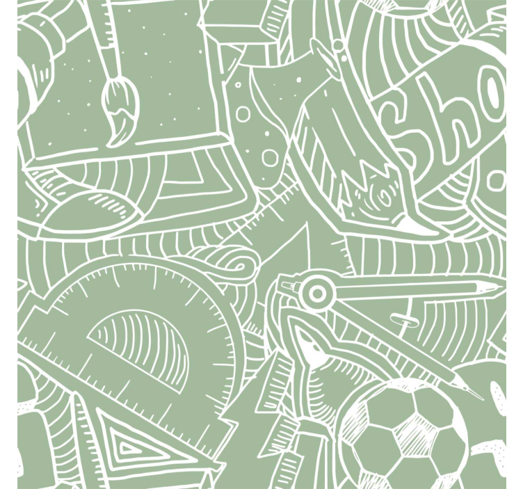 ティーンエイジャーの寝室の壁紙緑の学校のチョーク - TENSTICKERS