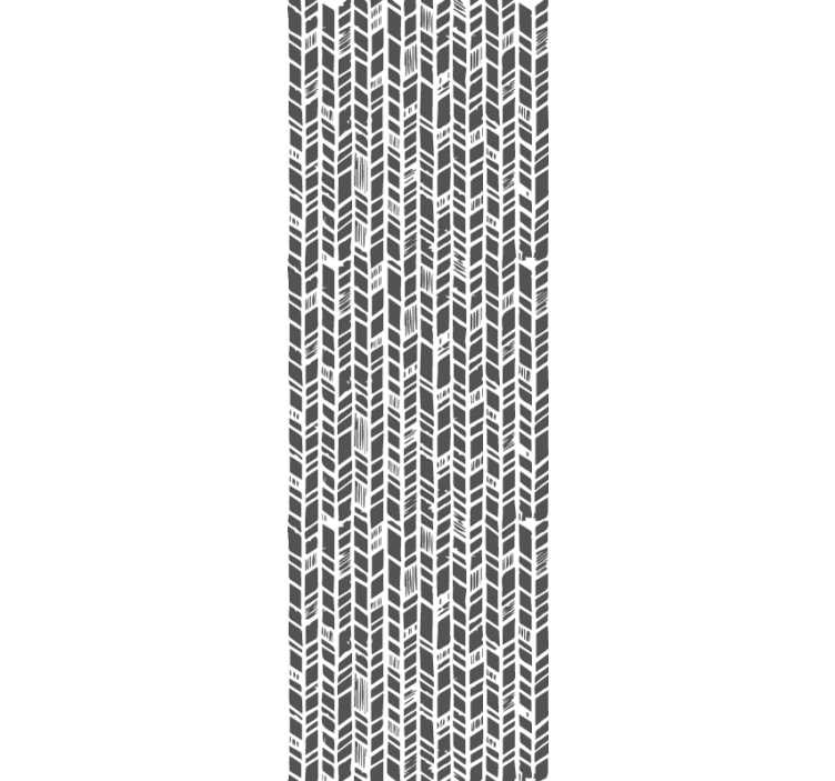 入口の壁紙スタイリッシュなグレーのジグザグ - TENSTICKERS