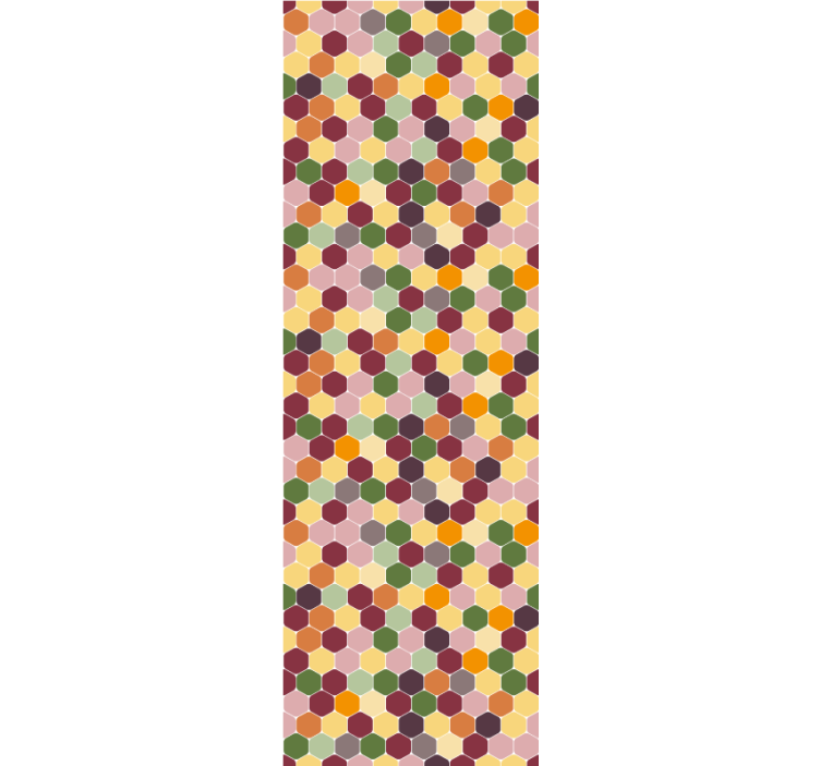 タイル 壁紙 カラフルな小さな六角形 - TENSTICKERS