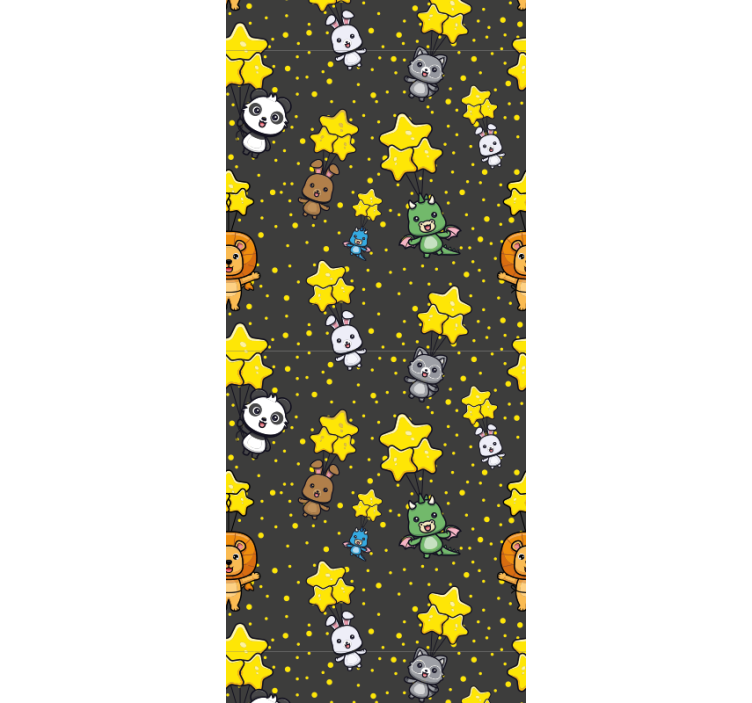 保育園の壁紙　赤ちゃんの動物と星 - TENSTICKERS