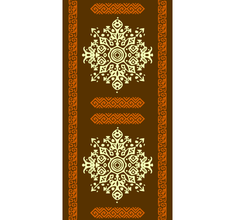 マスターベッドルームの壁紙エスニックゴールデンマンダラ - TENSTICKERS