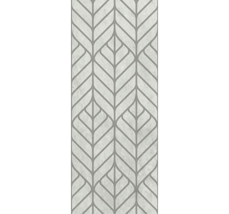 リビング 壁紙 おしゃれ 葉の幾何学模様 - TENSTICKERS