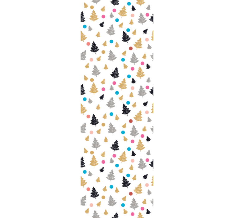 木の壁紙カラフルな松の模様 - TENSTICKERS