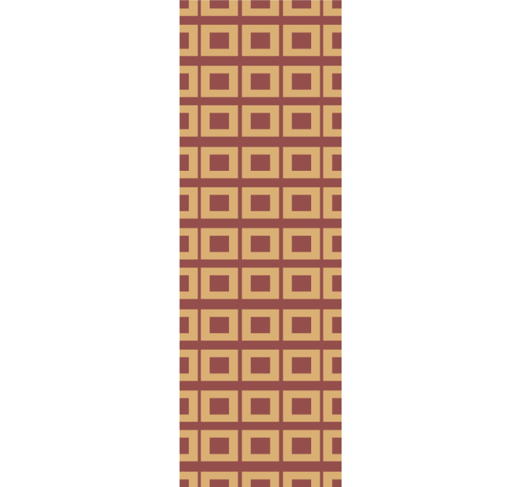 正方形の壁紙レトロ幾何学ブロック - TENSTICKERS