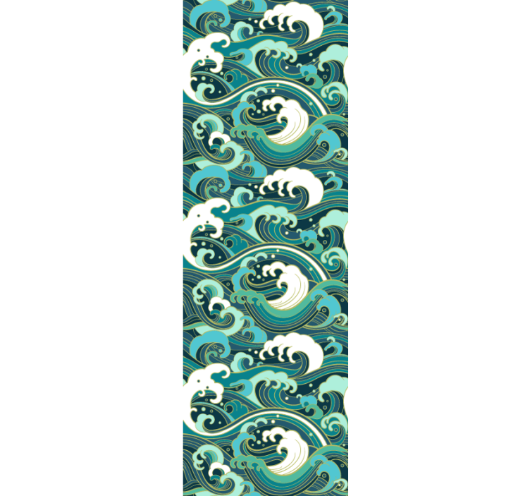 自然 壁紙 エレガントな海の波 - TENSTICKERS