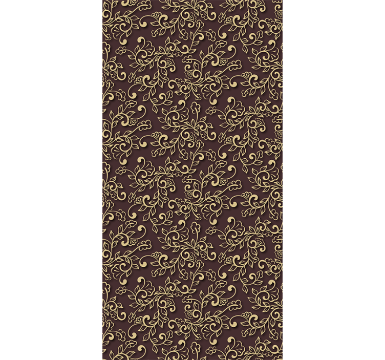 リビング 壁紙 おしゃれ エレガントな花の渦 - TENSTICKERS