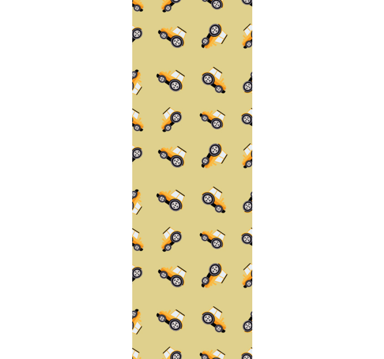 子供の寝室の壁紙かわいい建設トラック - TENSTICKERS