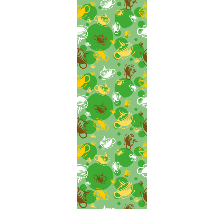 キッチン 壁紙 コーヒーカップコレクション - TENSTICKERS