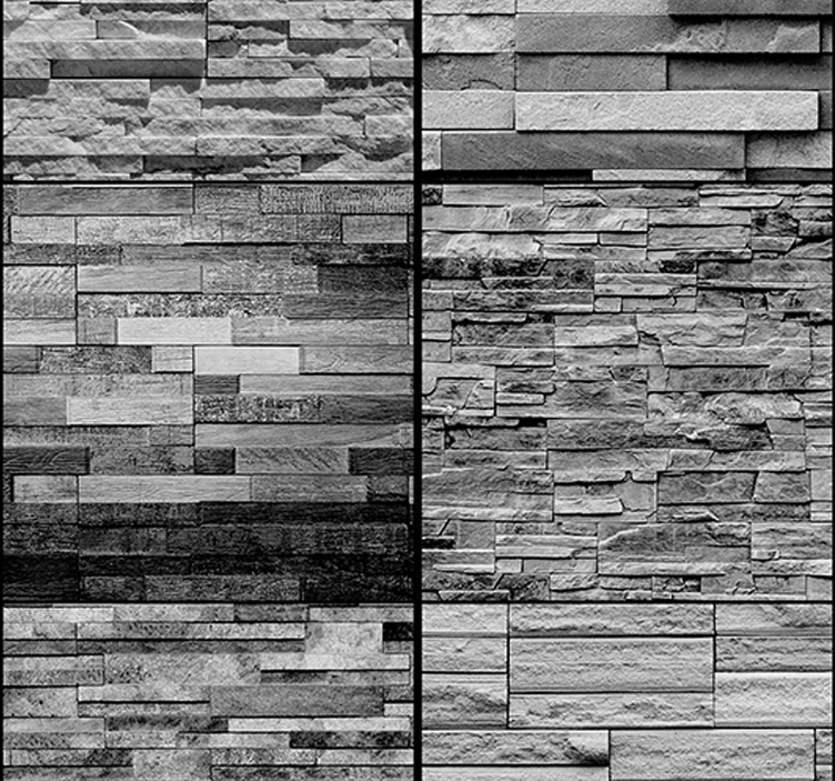 灰色の石のテクスチャー壁紙 - TENSTICKERS