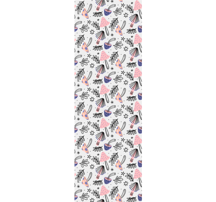 自然 壁紙 クラシックなきのこと花々 - TENSTICKERS