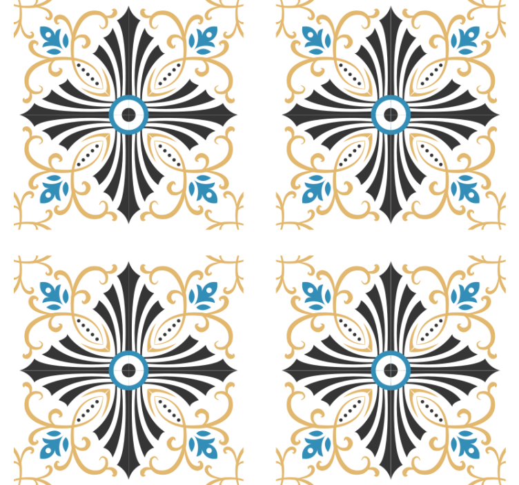 観賞用 壁紙 ヴィンテージクロススパイラルデザイン - TENSTICKERS