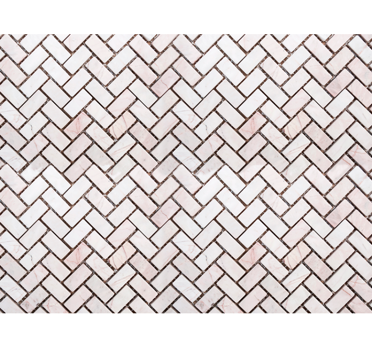 観賞用 壁紙 ヘリンボーンマーブルタイル - TENSTICKERS