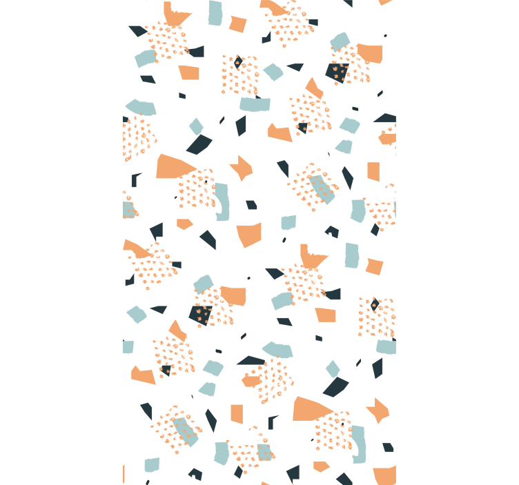 廊下の壁紙 不規則なパステル図形柄 - TENSTICKERS