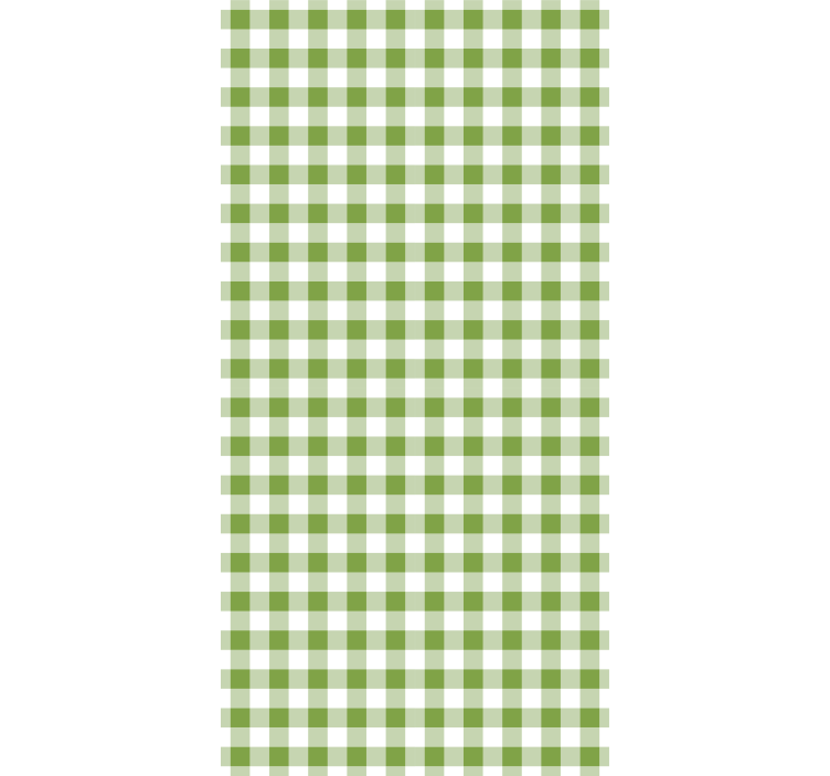 廊下の壁紙白と緑の模様の四角形 - TENSTICKERS