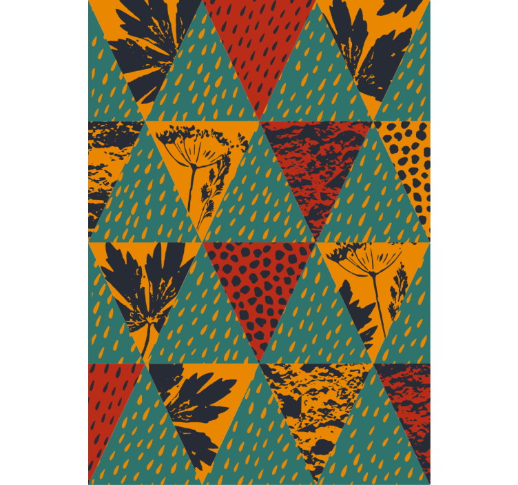 廊下の壁紙 雨の幾何学アート - TENSTICKERS