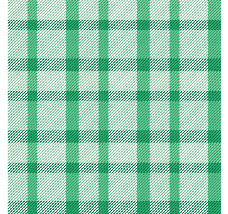 廊下の壁紙緑と白の模様の四角形 - TENSTICKERS