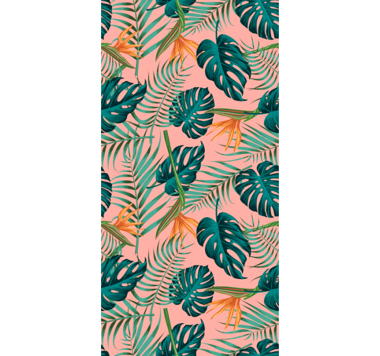 自然 壁紙 トロピカルリーフディスプレイ - TENSTICKERS