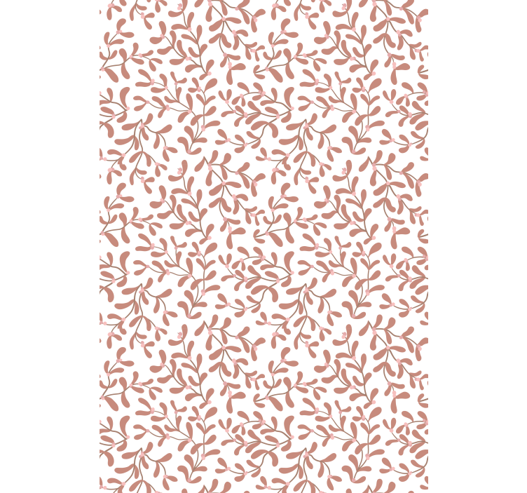 自然 壁紙 テラコッタ小葉模様 - TENSTICKERS