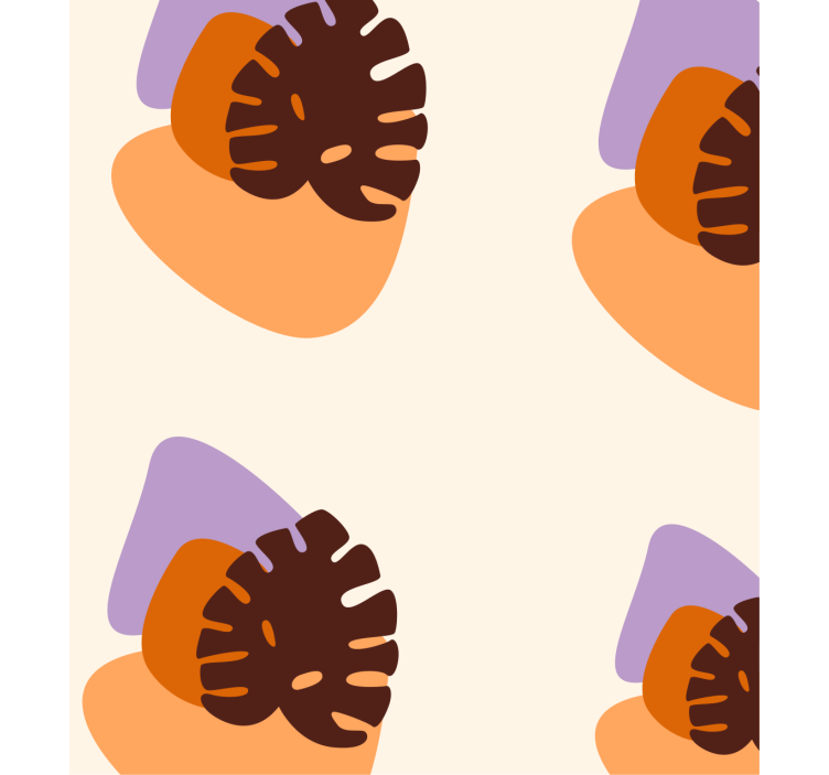 自然 壁紙 カラフルな葉の形 - TENSTICKERS