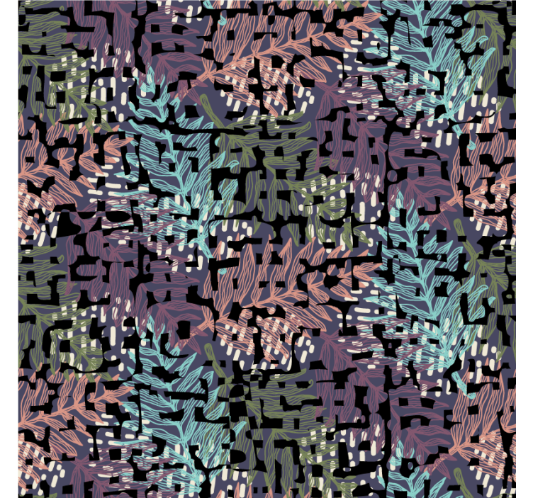 自然 壁紙 葉っぱのカラフルな模様 - TENSTICKERS