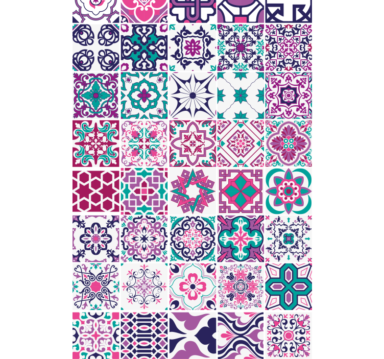 テクスチャとパターン 壁紙 幾何学タイルパターン - TENSTICKERS