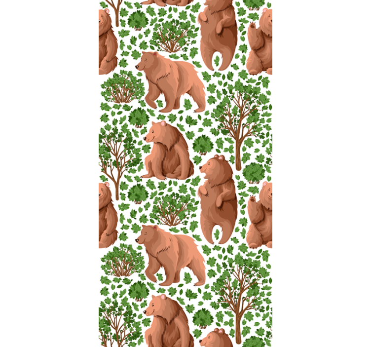 木の壁紙と動物たち - TENSTICKERS