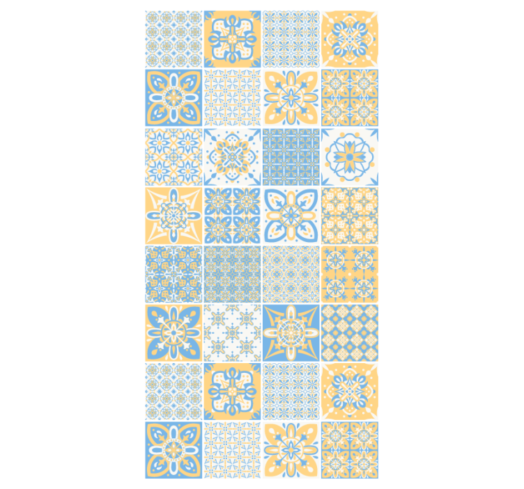 キッチン 壁紙 ポルトガル風ミックスタイル - TENSTICKERS