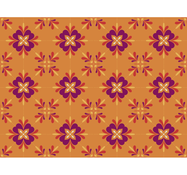 キッチン 壁紙 カラフルタイル - TENSTICKERS