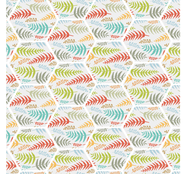 キッチン 壁紙 植物タイル - TENSTICKERS