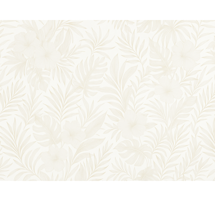 マスターベッドルームの壁紙中立的なトロピカル - TENSTICKERS