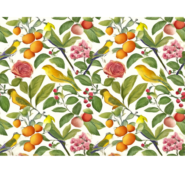 リビング 壁紙 おしゃれ エキゾチックジャングル柄 - TENSTICKERS