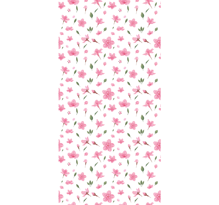 花 壁紙 水彩パステルピンクの花々 - TENSTICKERS