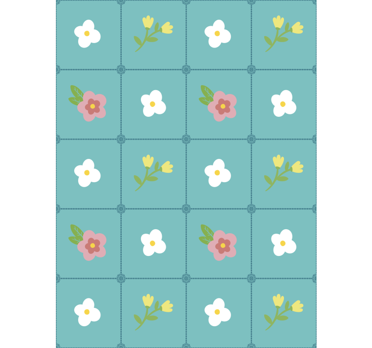 花 壁紙 グラニーチックな花の装飾 - TENSTICKERS
