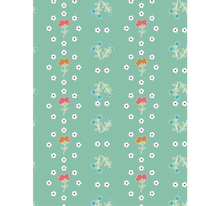 花 壁紙 グラニーチックパターン - TENSTICKERS