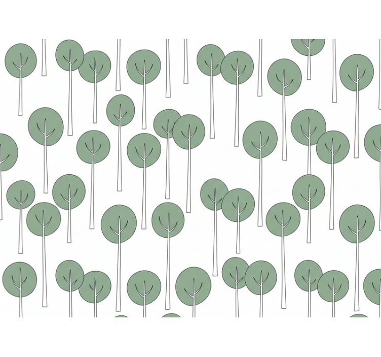壁紙 花 ミニマリスティックツリーパターン (b0881mpqfk) - TENSTICKERS
