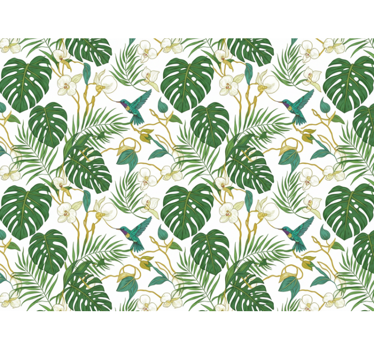 葉壁紙エメラルドボタニカルガーデンb095krc7kt - TENSTICKERS