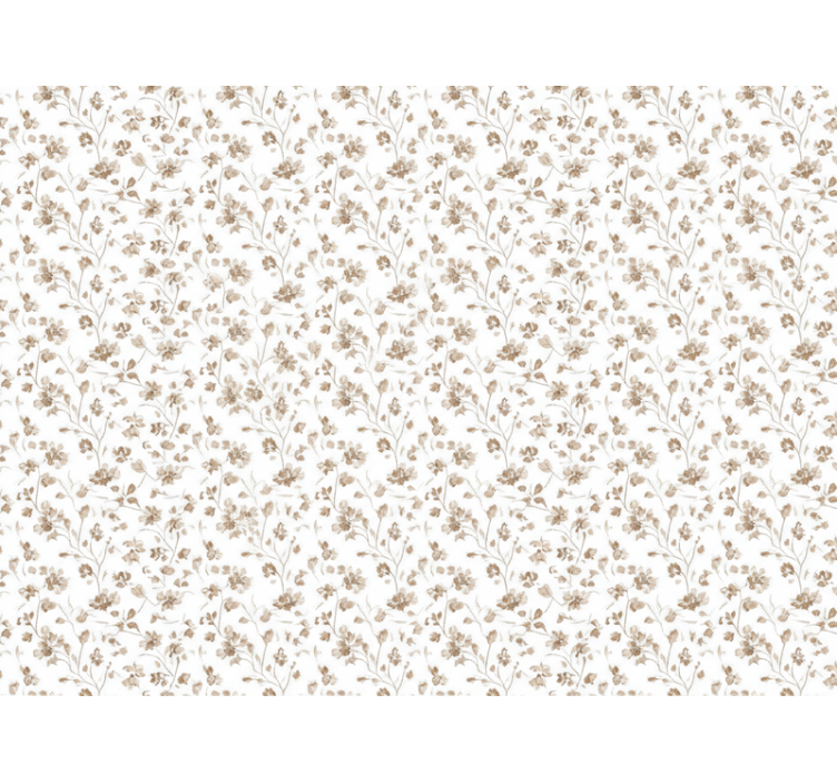 壁紙 花 茶色の水彩で描かれた小花 - TENSTICKERS