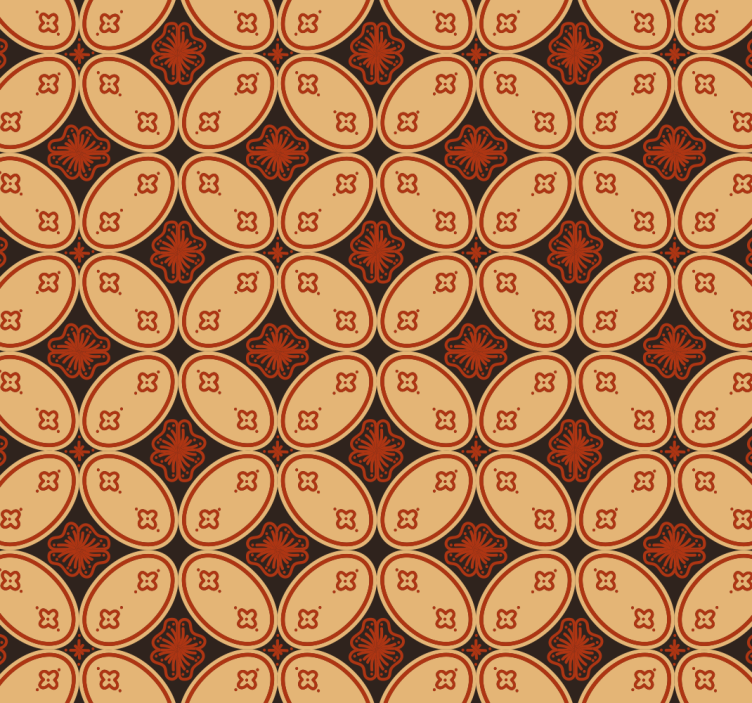 ビンテージ壁紙レトロなモチーフ - TENSTICKERS