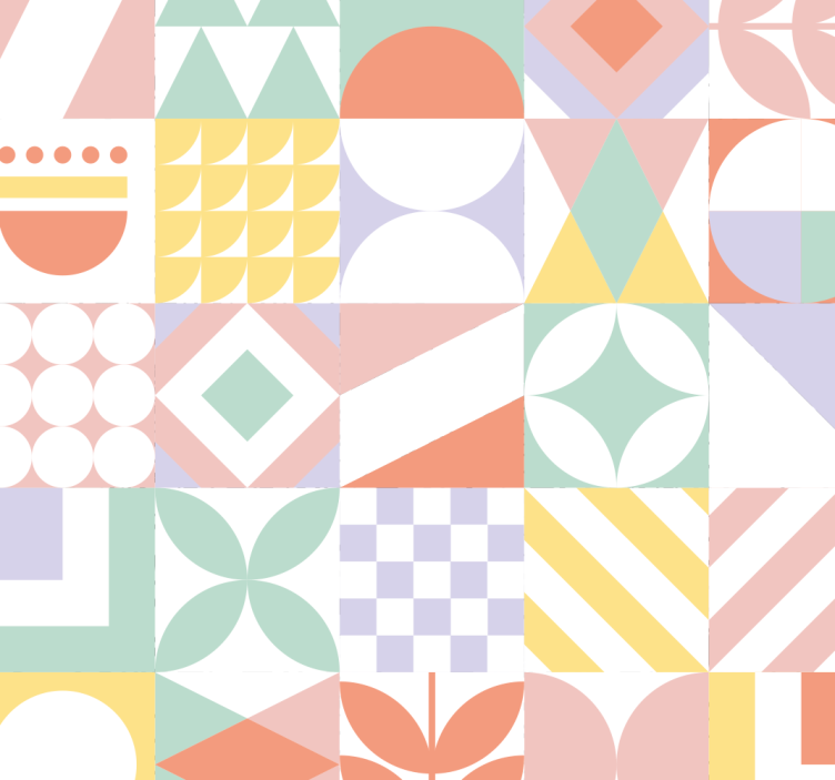 タイル効果壁紙珍しい形 - TENSTICKERS